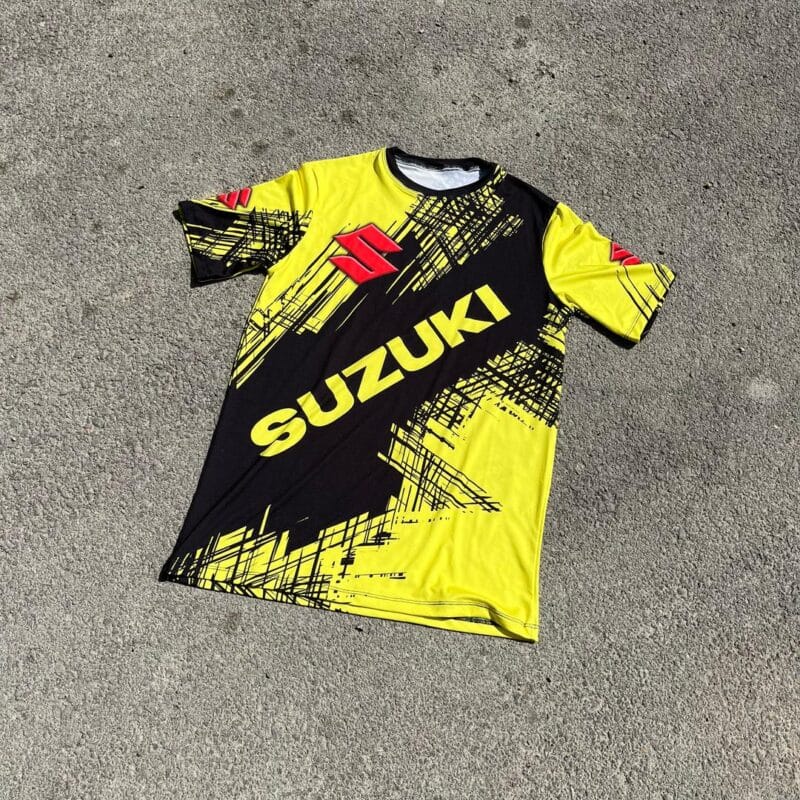 تیشرت کراسی استین کوتاه سوزوکی زرد